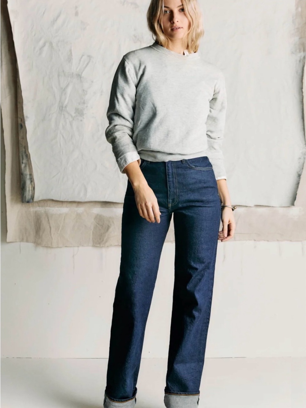 Imogene + Willie Catherine Indigo Rinse High-Rise Straight Leg Women Jeans
